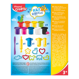 Modelling clay set with tools - Pack of 9 in the group Kids / Kids' Paint & Crafts / Modelling Clay for Kids at Pen Store (129644)