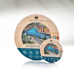 Watercolor Pad Round Portofino 100% Cotton 300g 32cm 20 Sheets in the group Paper & Pads / Artist Pads & Paper / Watercolor Pads at Pen Store (129657)