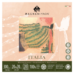 Watercolor Pad Italia 100% Cotton 300g Fine Grain 20x20cm 20 Sheets in the group Paper & Pads / Artist Pads & Paper / Watercolor Pads at Pen Store (129662)