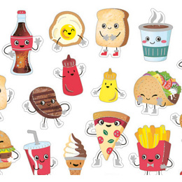 Stickers Snacktime 1 sheet in the group Kids / Fun and learning / Stickers at Pen Store (129991)