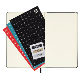 12M Weekly Planner Horizontal Hardcover Pocket Black in the group Paper & Pads / Planners / 12-Month Planners at Pen Store (130174)