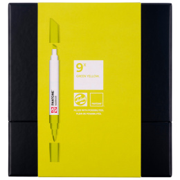 Marker Set of 9 Green Yellow in the group Pens / Artist Pens / Illustration Markers at Pen Store (130488)