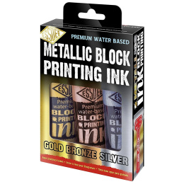 Metallic Bloc Printing Ink 100 ml x 3 in the group Hobby & Creativity / Create / Linoleum prints at Pen Store (130574)