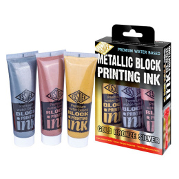 Metallic Bloc Printing Ink 100 ml x 3 in the group Hobby & Creativity / Create / Linoleum prints at Pen Store (130574)