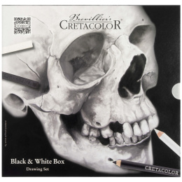 Black & White Box Drawing set Tin box 25 pcs in the group Art Supplies / Crayons & Graphite / Graphite & Pencils at Pen Store (130583)