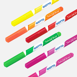 Turbo Soft Brush Pen Fluo 6-set in the group Kids / Kids' Pens / Felt Tip Pens for Kids at Pen Store (130608)
