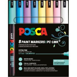 PC-1MR Soft Colours Set of 8 in the group Pens / Artist Pens / Acrylic Markers at Pen Store (130696)