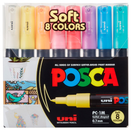 PC-1MC Soft Colours Set of 8 in the group Pens / Artist Pens / Acrylic Markers at Pen Store (130697)