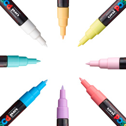 PC-1M Soft Colours Set of 8 in the group Pens / Artist Pens / Acrylic Markers at Pen Store (130697)