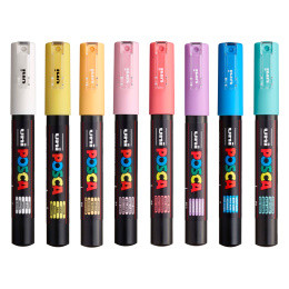 PC-1M Soft Colours Set of 8 in the group Pens / Artist Pens / Acrylic Markers at Pen Store (130697)