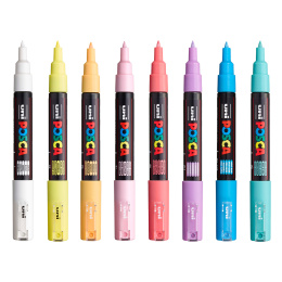 PC-1M Soft Colours Set of 8 in the group Pens / Artist Pens / Acrylic Markers at Pen Store (130697)