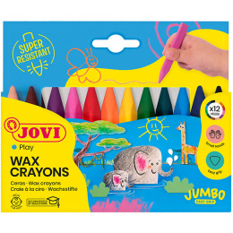 Wax Crayons Jumbo Easy Grip Set of 12 (2 years+) in the group Kids / Kids' Pens / Crayons for Kids at Pen Store (131117)