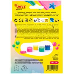 Gouache Tempera Poster Paint 4x35 ml Glitter Colours (3 years+) in the group Kids / Kids' Paint & Crafts / Paint for Kids at Pen Store (131141)