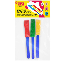 Foam Brushes Pack of 3 (3 years+) in the group Kids / Kids' Paint & Crafts / Paint Brushes for Kids at Pen Store (131254)