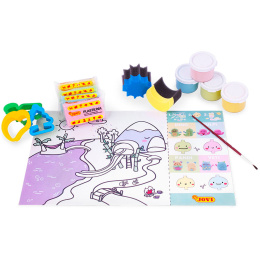 Craft bag Clay & Gouache paint 15 pieces Dino (3 years+) in the group Kids / Fun and learning / Craft boxes at Pen Store (131267)
