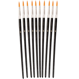 Synthetic Brush Round 10-pack in the group Kids / Kids' Paint & Crafts / Paint Brushes for Kids at Pen Store (131290)