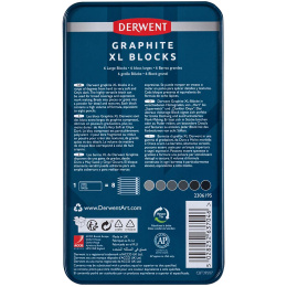 Graphite XL Blocks Tin Set of 6 in the group Art Supplies / Crayons & Graphite / Graphite & Pencils at Pen Store (131409)