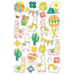 Epoxy stickers Alpaca 1 Sheet in the group Kids / Fun and learning / Stickers at Pen Store (131543)