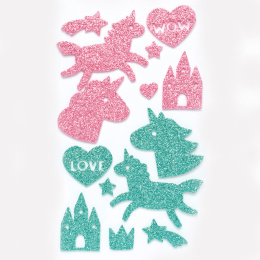 Foam rubber stickers Unicorn 2 Sheets in the group Kids / Fun and learning / Stickers at Pen Store (131583)