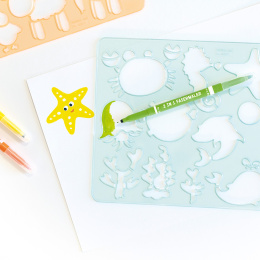 Stencils for children Zoo 6-pack in the group Kids / Fun and learning / Stencils and rulers at Pen Store (131624)