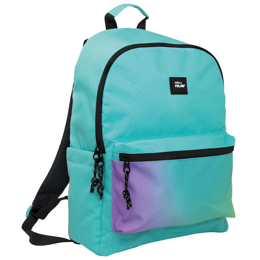 MILAN School Backpack – Fireflies Print, 21L With Laptop Compartment (Lilac)