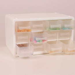 Storage organiser with 12 compartments Off-White in the group Hobby & Creativity / Organize / Storage at Pen Store (131956)