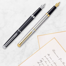 Hémisphère Steel/Gold Fountain Pen in the group Pens / Fine Writing / Fountain Pens at Pen Store (132001_r)