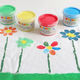 Finger paint for textile Basic-set 6x100g in the group Kids / Kids' Paint & Crafts / Finger Paint at Pen Store (132088)