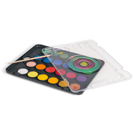 Watercolour tablets 24-set Ø30 + brush in the group Kids / Kids' Paint & Crafts / Kids' Watercolor Paint at Pen Store (132093)