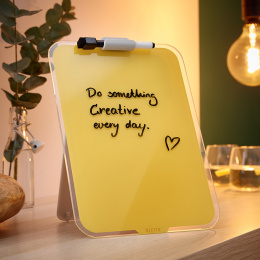Glass board with clip Cosy Yellow in the group Hobby & Creativity / Organize / Home Office at Pen Store (132253)