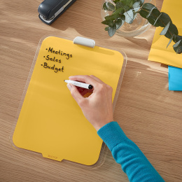 Glass board with clip Cosy Yellow in the group Hobby & Creativity / Organize / Home Office at Pen Store (132253)