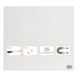 Glass board Nobo 30x30 cm White in the group Hobby & Creativity / Organize / Home Office at Pen Store (132255)