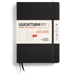 Calendar 18M Weekly Planner & Notebook Hard Cover A5 Black in the group Paper & Pads / Planners / 18-Month Planners at Pen Store (132564)