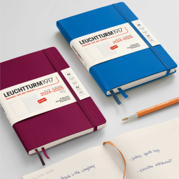 Calendar 18M Weekly Planner & Notebook Soft Cover A5 Port Red in the group Paper & Pads / Planners / 18-Month Planners at Pen Store (132572)