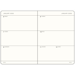 Calendar 18M Weekly Planner Hard Cover A5 Black in the group Paper & Pads / Planners / 18-Month Planners at Pen Store (132575)