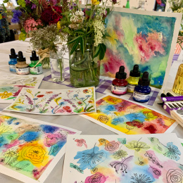 Intro Ink Aquarelle set 6 x 29,5 ml in the group Art Supplies / Artist colours / Watercolor Paint / Liquid watercolor at Pen Store (132932)