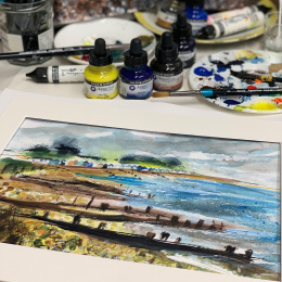 Intro Ink Aquarelle set 6 x 29,5 ml in the group Art Supplies / Artist colours / Watercolor Paint / Liquid watercolor at Pen Store (132932)