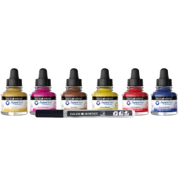 Intro Ink Aquarelle set 6 x 29,5 ml in the group Art Supplies / Artist colours / Watercolor Paint / Liquid watercolor at Pen Store (132932)