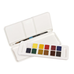 Watercolour Travel set 12  ½ -Half pans  in the group Art Supplies / Artist colours / Watercolor Paint / Watercolor pans at Pen Store (132936)