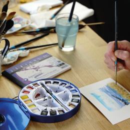 Watercolour Travel set Tin 18  ½ -Half pans  in the group Art Supplies / Artist colours / Watercolor Paint / Watercolor pans at Pen Store (132937)