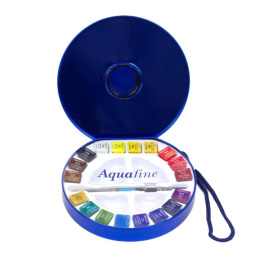 Watercolour Travel set Tin 18  ½ -Half pans  in the group Art Supplies / Artist colours / Watercolor Paint / Watercolor pans at Pen Store (132937)