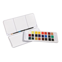 Watercolour Travel set 24  ½ -Half pans  in the group Art Supplies / Artist colours / Watercolor Paint at Pen Store (132939)