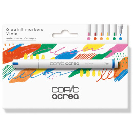 Acrea Paint Marker Set of 6 Vivid Colours in the group Pens / Artist Pens / Illustration Markers at Pen Store (133046)