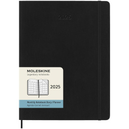 12M Monthly Calendar 2025 Softcover XL Black in the group Paper & Pads / Planners / 12-Month Planners at Pen Store (133779)