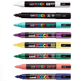 Posca Pouch PC-5M Limited Edition 8 pcs in the group Pens / Artist Pens / Acrylic Markers at Pen Store (133849)