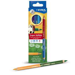 Super Ferby Duo Set of 6 in the group Kids / Kids' Pens / Coloring Pencils for Kids at Pen Store (133978)