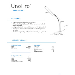 UnoPro Table Lamp in the group Hobby & Creativity / Hobby Accessories / Artist Lamps at Pen Store (134062)