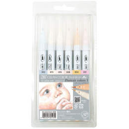 Clean Color Real Brush Set 6 pcs Portrait Colors I in the group Pens / Artist Pens / Brush Pens at Pen Store (134108)