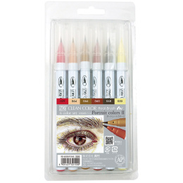 Clean Color Real Brush Set 6 pcs Portrait Colors II in the group Pens / Artist Pens / Brush Pens at Pen Store (134109)