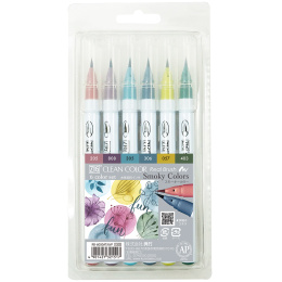 Clean Color Real Brush Set 6 pcs Smokey Colors in the group Pens / Artist Pens / Brush Pens at Pen Store (134110)